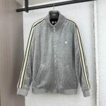 Celine velvet cotton tracksuit jacket  (RV0U30F08-09GB）