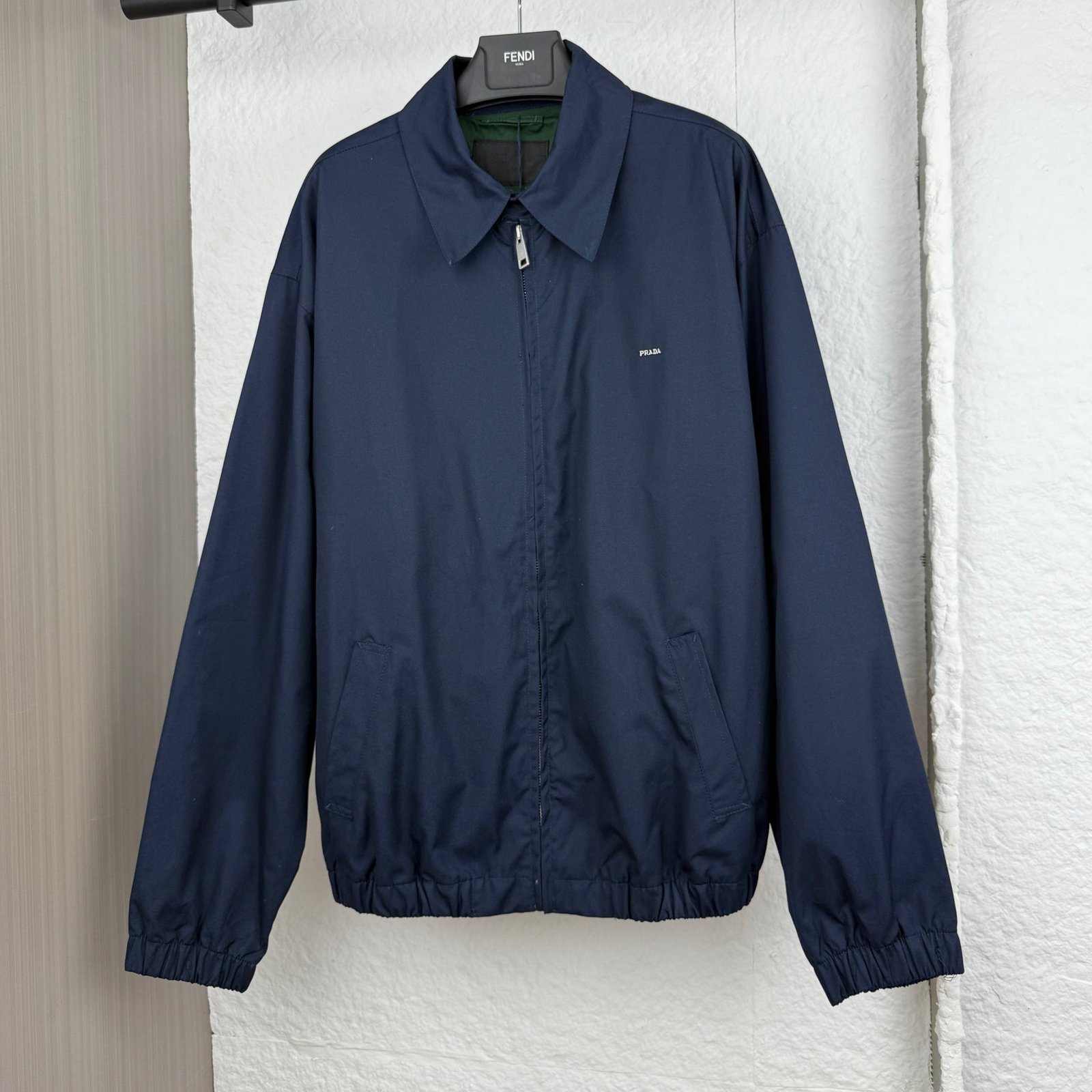 imageName1759027805819 PRADA Embroidered logo Zip up Jacket 50 (SGC885-1715-F0KDB-S-OOO) - 图片 1