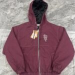 Stussy letter embroidered hooded padded jacket（115648）
