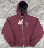 Stussy letter embroidered hooded padded jacket（115648）