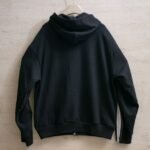 Balenciaga Loop Sports Icon Zipped Zip-up Hoodie in Black/white（837513TSVX21070） - 图片 2