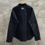 BALENCIAGA embroidered logo lettering stand collar zipper jacket（763436TNQ251000） - 图片 2