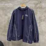 Balenciaga Men's Painter Tracksuit Jacket in Navy Blue（814394TPQ384140）