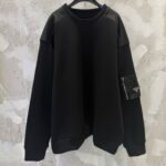 PRADA Cotton x Recycled Nylon Sweatshirt  (UJL03C-11JE-F0806-S-OOO）