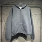 Alexander Wang Grey Hotfix Terry Zip Hoodie（UCC4252074079）