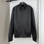 FENDI Black technical fabric bomber jacket (FAA951ATN9F0GME）