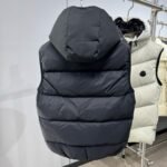 MONCLER Black Guersac Men's Twill Quilted Hooded Down Vest（K20911A00042597YD999） - 图片 8
