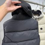 MONCLER Black Guersac Men's Twill Quilted Hooded Down Vest（K20911A00042597YD999） - 图片 9