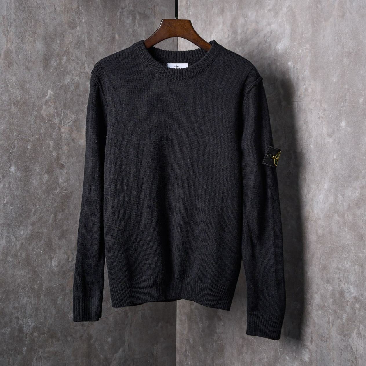 imageName1765442521461 STONE ISLANDLambswool Crew Neck Knit(7715508A3-V0029) - 图片 1
