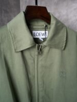 LOEWE Belted jacket in cotton Green   (H526Y02L01-4160） - 图片 4