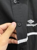 BALENCIAGA embroidered logo lettering stand collar zipper jacket（763436TNQ251000） - 图片 10