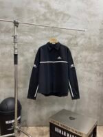 BALENCIAGA embroidered logo lettering stand collar zipper jacket（763436TNQ251000） - 图片 3