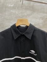 BALENCIAGA embroidered logo lettering stand collar zipper jacket（763436TNQ251000） - 图片 7