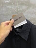 BALENCIAGA embroidered logo lettering stand collar zipper jacket（763436TNQ251000） - 图片 6