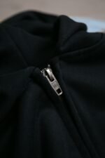 Balenciaga Loop Sports Icon Zipped Zip-up Hoodie in Black/white（837513TSVX21070） - 图片 4
