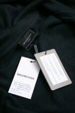 Balenciaga Loop Sports Icon Zipped Zip-up Hoodie in Black/white（837513TSVX21070） - 图片 7