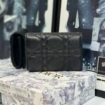 Dior Caro Cannage Bifold Coin Case in Black Leather（S5132UWHC-M900） - 图片 10