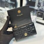 Dior Caro Cannage Bifold Coin Case in Black Leather（S5132UWHC-M900） - 图片 8