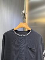 CHROME HEARTS neck logo T-shirt black x white (CH-066） - 图片 6