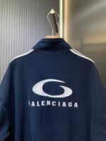 Balenciaga Loop Sports Icon Zip-up Jacket in Navy/white (829406TRVJ98502） - 图片 14
