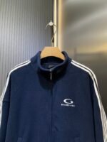 Balenciaga Loop Sports Icon Zip-up Jacket in Navy/white (829406TRVJ98502） - 图片 18