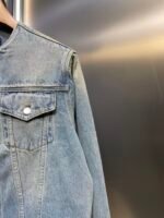 Prada triangle logo denim blouson jacket(GEB229-12K8-F0557-S-231） - 图片 13