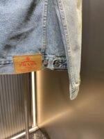 Prada triangle logo denim blouson jacket(GEB229-12K8-F0557-S-231） - 图片 9