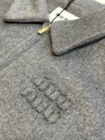 MIU MIU cashmere patchwork zippered collar jacket（ML1304-15Q8-F0031-S-OOO） - 图片 9