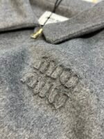 MIU MIU cashmere patchwork zippered collar jacket（ML1304-15Q8-F0031-S-OOO） - 图片 6