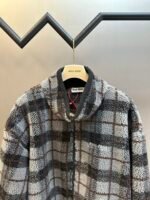 MIU MIU Teddy Plaid Zip-Up Jacket（MJL042-18ZQ-F0BD9-S-OOO） - 图片 6