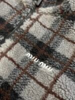MIU MIU Teddy Plaid Zip-Up Jacket（MJL042-18ZQ-F0BD9-S-OOO） - 图片 7