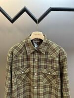 MIU MIU single-breasted plaid shirt jacket with lapel（MK1969-174R-F0C59） - 图片 9