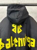 Balenciaga Men's Tape Type Light Hooded Bomber in Black (791103TPO041000） - 图片 8