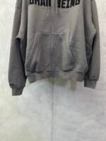 BALENCIAGA Human Being Shifted Zip-Up Hoodie (833382TSVB91441） - 图片 4