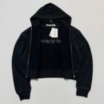 Acne Hooded Zip-Up Sweatshirt - Faded Black (CI0208-BM0） - 图片 3