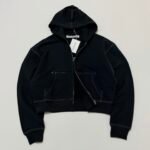 Acne Hooded Zip-Up Sweatshirt - Faded Black (CI0208-BM0） - 图片 2