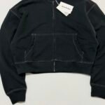 Acne Hooded Zip-Up Sweatshirt - Faded Black (CI0208-BM0） - 图片 7