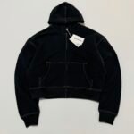 Acne Hooded Zip-Up Sweatshirt - Faded Black (CI0208-BM0） - 图片 6