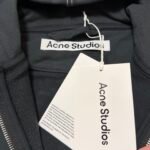 Acne Hooded Zip-Up Sweatshirt - Faded Black (CI0208-BM0） - 图片 9