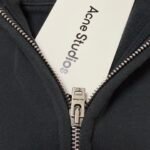 Acne Hooded Zip-Up Sweatshirt - Faded Black (CI0208-BM0） - 图片 17