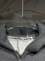 Alexander Wang Grey Hotfix Terry Zip Hoodie（UCC4252074079） - 图片 5