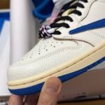 【LJR】Travis Scott × Fragment × Nike Air Jordan 1 Low OG "Sail/Military Blue" LJR (DM7866-104) - 图片 6