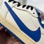 【LJR】Travis Scott × Fragment × Nike Air Jordan 1 Low OG "Sail/Military Blue" LJR (DM7866-104) - 图片 7