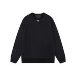 PRADA SS23 Solid Color Logo Casual Sweatshirt Crew Neck Long Sleeve (UJL26A-11LN-F0002-S-232）