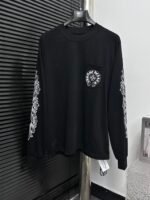 Chrome Hearts Los Angeles Exclusive Floral Cross and Horseshoe Print Long Sleeve Men's T-ShirtChrome Hearts  (CH-663） - 图片 4