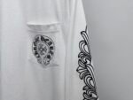 Chrome Hearts Los Angeles Exclusive Floral Cross and Horseshoe Print Long Sleeve Men's T-ShirtChrome Hearts  (CH-663） - 图片 17