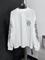 Chrome Hearts Los Angeles Exclusive Floral Cross and Horseshoe Print Long Sleeve Men's T-ShirtChrome Hearts  (CH-663） - 图片 3