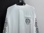 Chrome Hearts Los Angeles Exclusive Floral Cross and Horseshoe Print Long Sleeve Men's T-ShirtChrome Hearts  (CH-663） - 图片 9