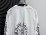 Chrome Hearts Los Angeles Exclusive Floral Cross and Horseshoe Print Long Sleeve Men's T-ShirtChrome Hearts  (CH-663） - 图片 6