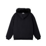 BALENCIAGA fur-collar zip-up hoodie (855346TTVK88190） - 图片 2